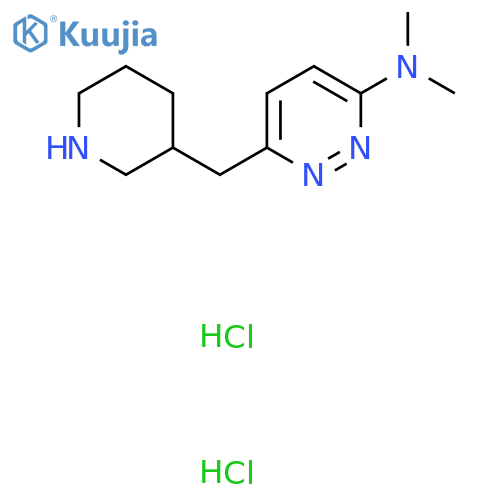N,N-Dimethyl-6-(piperidin-3-ylmethyl)pyridazin-3-amine dihydrochloride structure