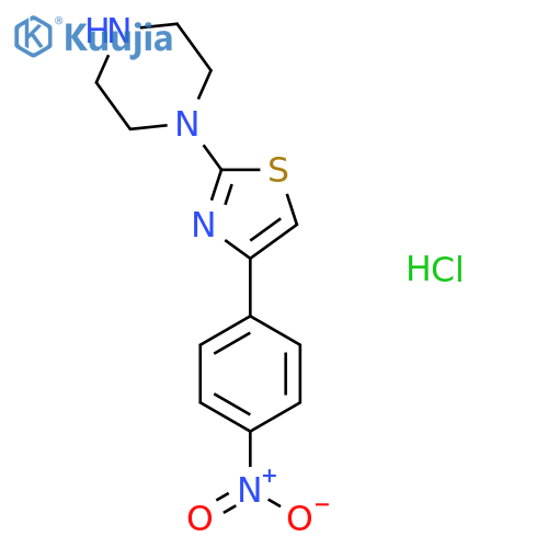 1-4-(4-Nitrophenyl)-1,3-thiazol-2-ylpiperazine hydrochloride structure