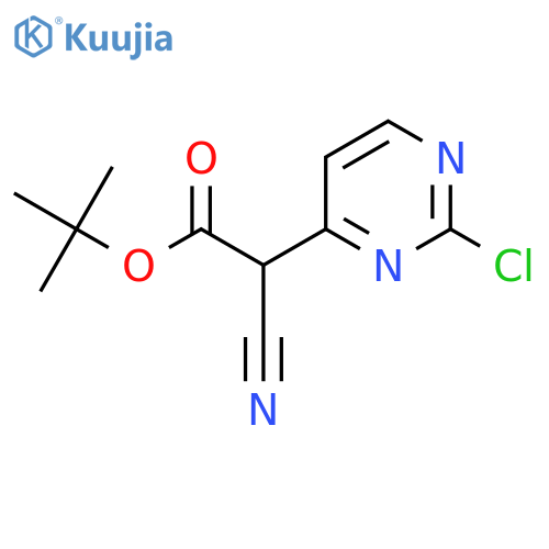 Tert-butyl 2-(2-chloropyrimidin-4-yl)-2-cyanoacetate structure