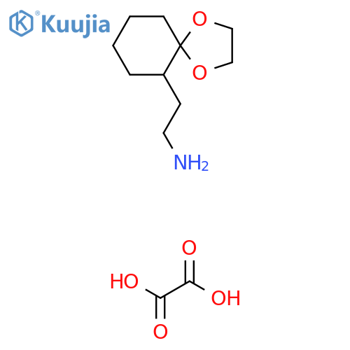2-{1,4-Dioxaspiro[4.5]decan-6-yl}ethan-1-amine; oxalic acid structure