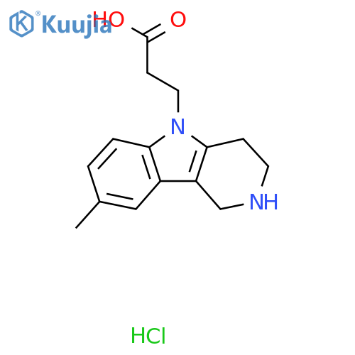 3-(8-Methyl-1,2,3,4-tetrahydro-5H-pyrido4,3-bindol-5-yl)propanoic acid hydrochloride structure