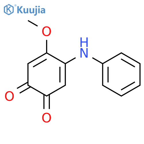 3,5-Cyclohexadiene-1,2-dione, 4-methoxy-5-(phenylamino)- structure