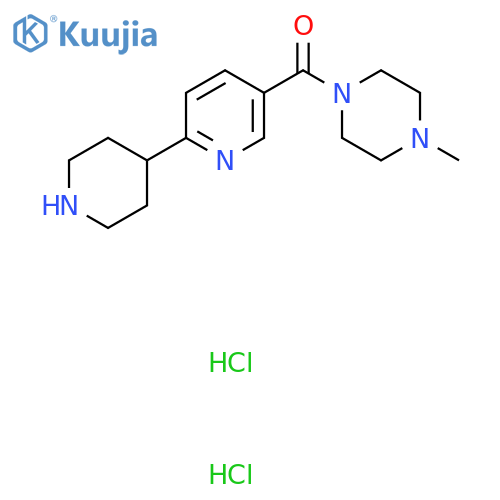 1-Methyl-4-(6-piperidin-4-ylpyridin-3-yl)carbonylpiperazine dihydrochloride structure