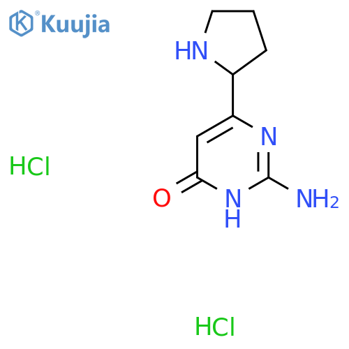 2-Amino-6-pyrrolidin-2-ylpyrimidin-4-ol dihydrochloride structure