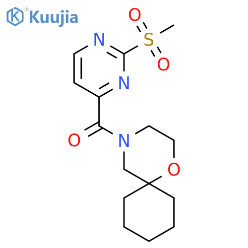4-(2-Methanesulfonylpyrimidine-4-carbonyl)-1-oxa-4-azaspiro[5.5]undecane structure