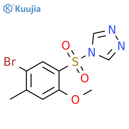 4-(5-bromo-2-methoxy-4-methylbenzenesulfonyl)-4H-1,2,4-triazole structure
