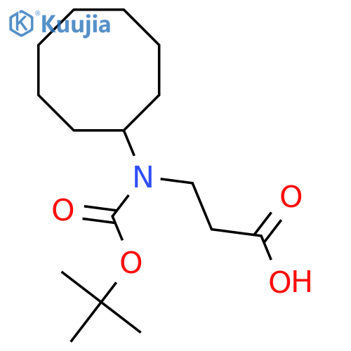 3-{[(t-Butoxy)carbonyl](cyclooctyl)amino}propanoic acid structure