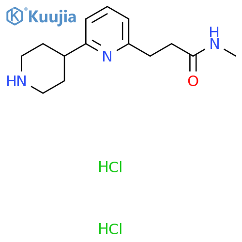 N-Methyl-3-(6-piperidin-4-ylpyridin-2-yl)propanamide dihydrochloride structure