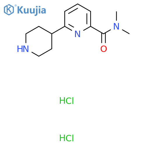 N,N-Dimethyl-6-piperidin-4-ylpyridine-2-carboxamide dihydrochloride structure