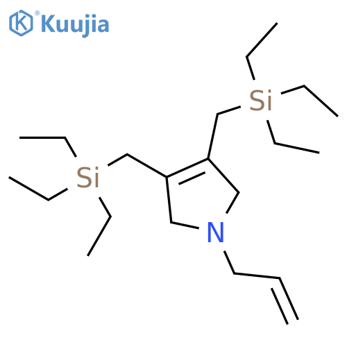 1H-Pyrrole, 2,5-dihydro-1-(2-propenyl)-3,4-bis[(triethylsilyl)methyl]- structure