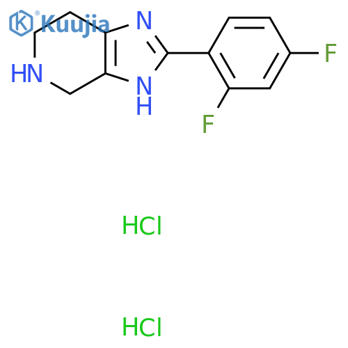 2-(2,4-Difluorophenyl)-4,5,6,7-tetrahydro-1H-imidazo4,5-cpyridine dihydrochloride structure