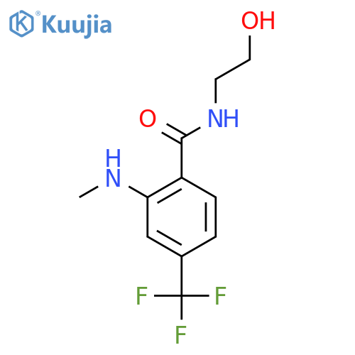N-(2-Hydroxyethyl)-2-(methylamino)-4-(trifluoromethyl)benzamide structure