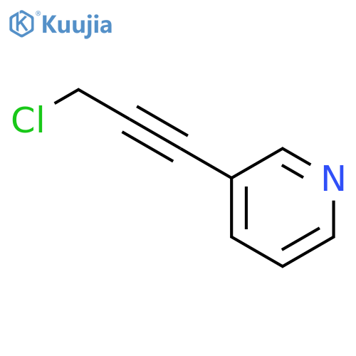 Pyridine, 3-(3-chloro-1-propynyl)- structure