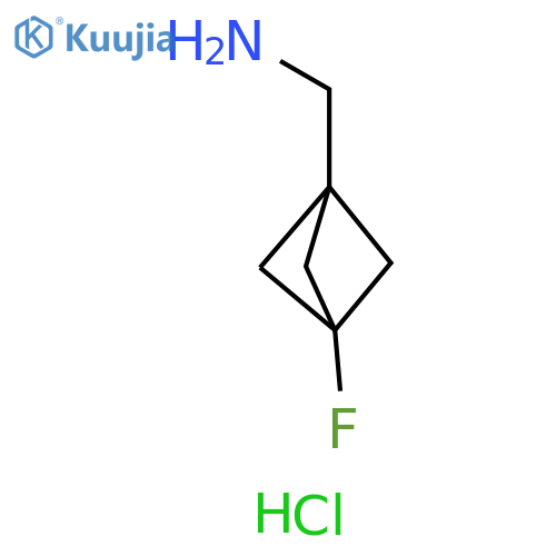 (3-fluoro-1-bicyclo[1.1.1]pentanyl)methanamine hydrochloride structure
