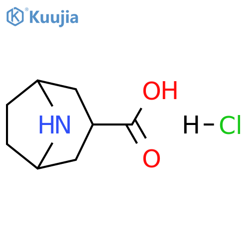8-azabicyclo3.2.1octane-3-carboxylic acid hydrochloride structure