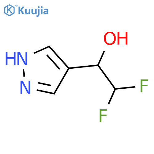 2,2-difluoro-1-(1H-pyrazol-4-yl)ethan-1-ol structure