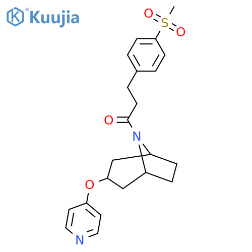 3-(4-methanesulfonylphenyl)-1-3-(pyridin-4-yloxy)-8-azabicyclo3.2.1octan-8-ylpropan-1-one structure
