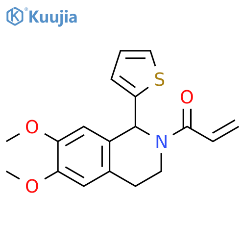 1-[3,4-Dihydro-6,7-dimethoxy-1-(2-thienyl)-2(1H)-isoquinolinyl]-2-propen-1-one structure