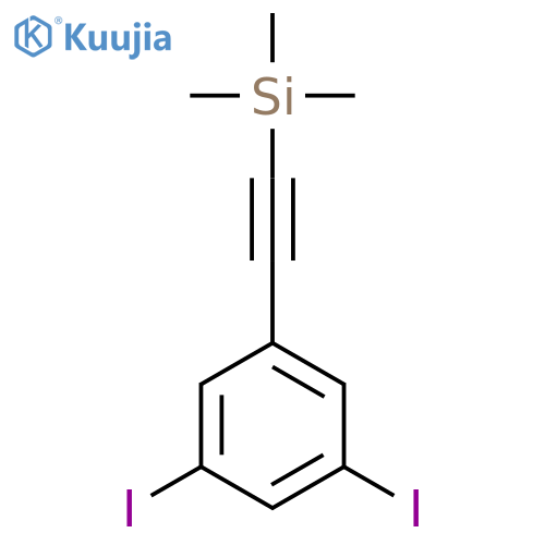 Silane, [(3,5-diiodophenyl)ethynyl]trimethyl- structure