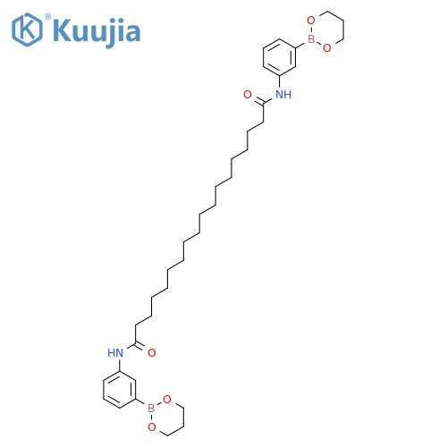 Octadecanediamide, N,N'-bis[3-(1,3,2-dioxaborinan-2-yl)phenyl]- structure