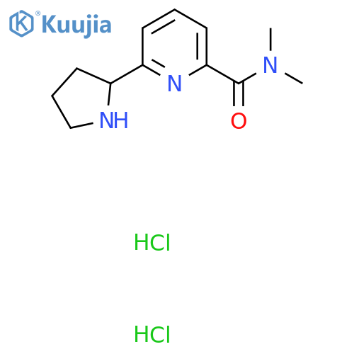 N,N-Dimethyl-6-pyrrolidin-2-ylpyridine-2-carboxamide dihydrochloride structure