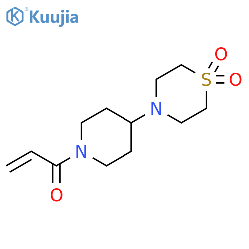 4-1-(prop-2-enoyl)piperidin-4-yl-1lambda6-thiomorpholine-1,1-dione structure