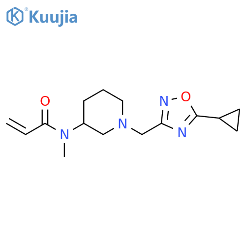 N-[1-[(5-Cyclopropyl-1,2,4-oxadiazol-3-yl)methyl]-3-piperidinyl]-N-methyl-2-propenamide structure