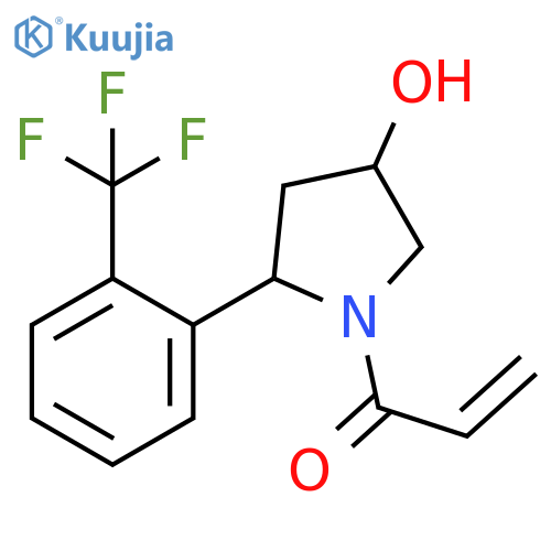 1-{4-hydroxy-2-2-(trifluoromethyl)phenylpyrrolidin-1-yl}prop-2-en-1-one structure