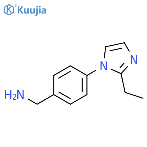 4-(2-ethyl-1H-imidazol-1-yl)phenylmethanamine structure