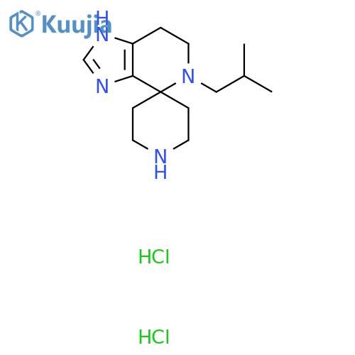 5-Isobutyl-1,5,6,7-tetrahydrospiroimidazo4,5-cpyridine-4,4'-piperidine dihydrochloride structure