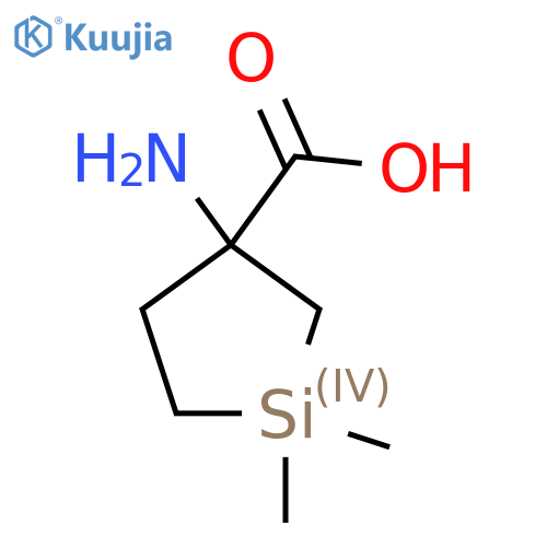 3-Amino-1,1-dimethylsilolane-3-carboxylic acid structure
