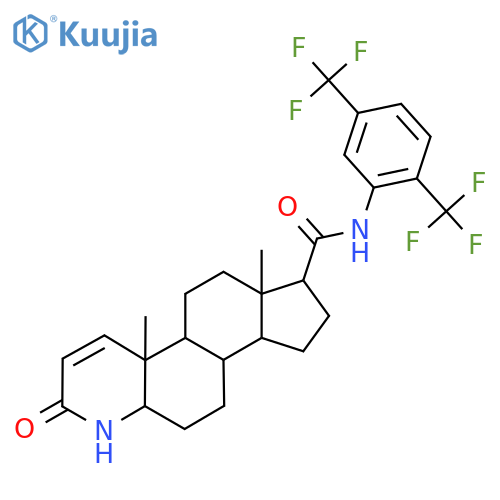 N-2,5-bis(trifluoromethyl)phenyl-4a,6a-dimethyl-2-oxo-1H,2H,4aH,4bH,5H,6H,6aH,7H,8H,9H,9aH,9bH,10H,11H,11aH-indeno5,4-fquinoline-7-carboxamide structure