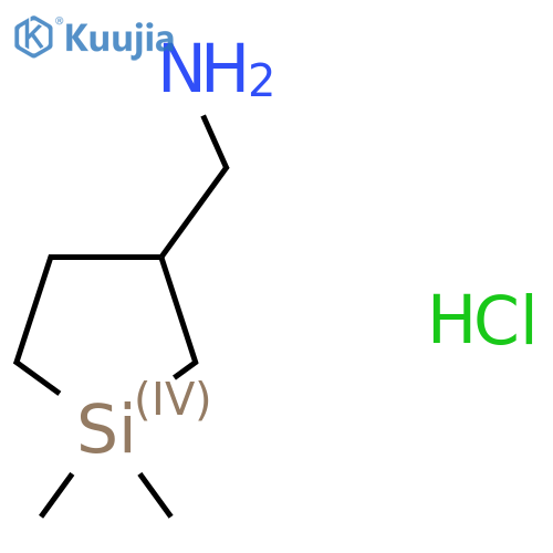 (1,1-Dimethylsilolan-3-yl)methanamine;hydrochloride structure
