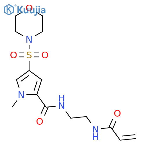n-(2-{[1-Methyl-4-(morpholine-4-sulfonyl)-1h-pyrrol-2-yl]formamido}ethyl)prop-2-enamide structure