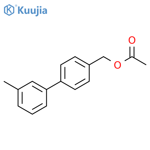 [1,1'-Biphenyl]-4-methanol, 3'-methyl-, 4-acetate structure
