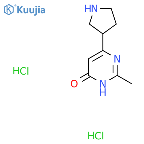 2-Methyl-6-pyrrolidin-3-ylpyrimidin-4-ol dihydrochloride structure
