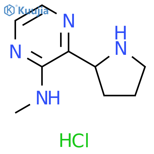 2-Pyrazinamine, N-methyl-3-(2-pyrrolidinyl)-, hydrochloride (1:2) structure