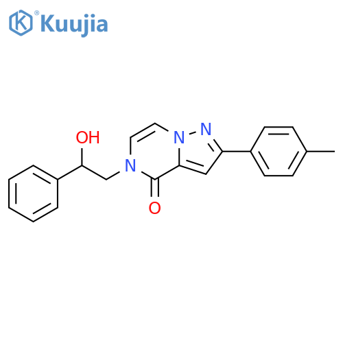 Pyrazolo[1,5-a]pyrazin-4(5H)-one, 5-(2-hydroxy-2-phenylethyl)-2-(4-methylphenyl)- structure