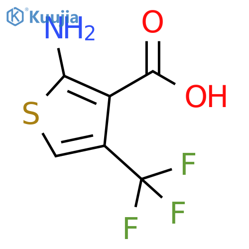 2-amino-4-(trifluoromethyl)thiophene-3-carboxylic acid structure