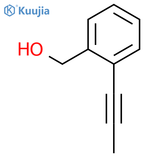 Benzenemethanol, 2-(1-propynyl)- structure