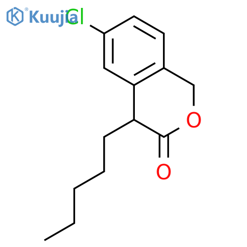 3H-2-Benzopyran-3-one, 6-chloro-1,4-dihydro-4-pentyl- structure
