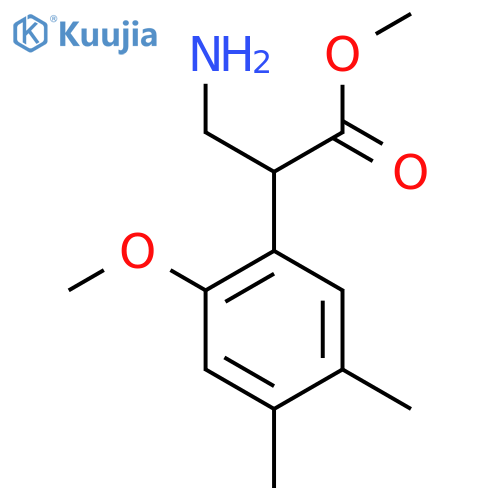 methyl 3-amino-2-(2-methoxy-4,5-dimethylphenyl)propanoate structure