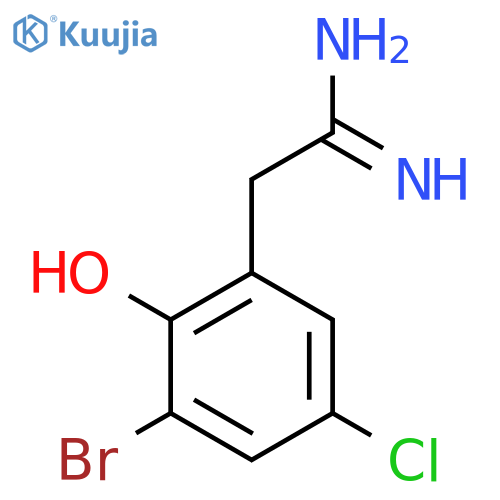 2-(3-bromo-5-chloro-2-hydroxyphenyl)ethanimidamide structure