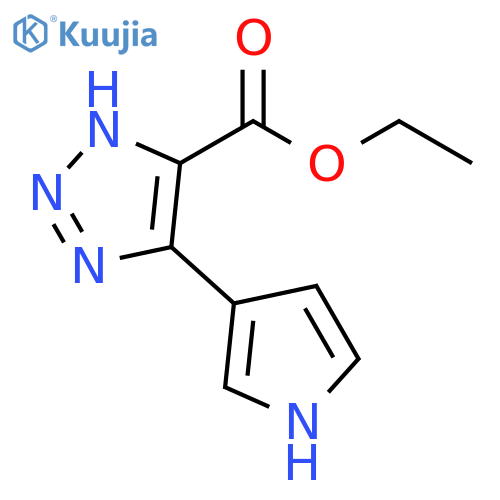 1H-1,2,3-Triazole-5-carboxylic acid, 4-(1H-pyrrol-3-yl)-, ethyl ester structure