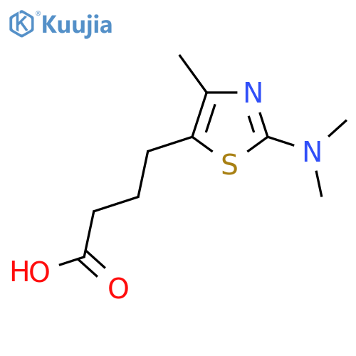 4-2-(dimethylamino)-4-methyl-1,3-thiazol-5-ylbutanoic acid structure