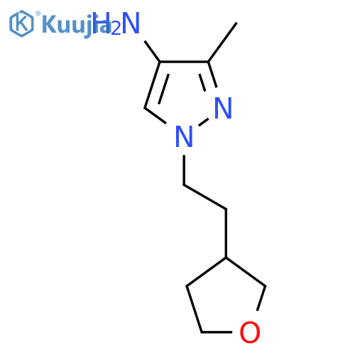 3-methyl-1-2-(oxolan-3-yl)ethyl-1H-pyrazol-4-amine structure