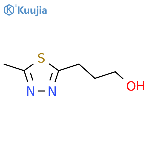 3-(5-methyl-1,3,4-thiadiazol-2-yl)propan-1-ol structure