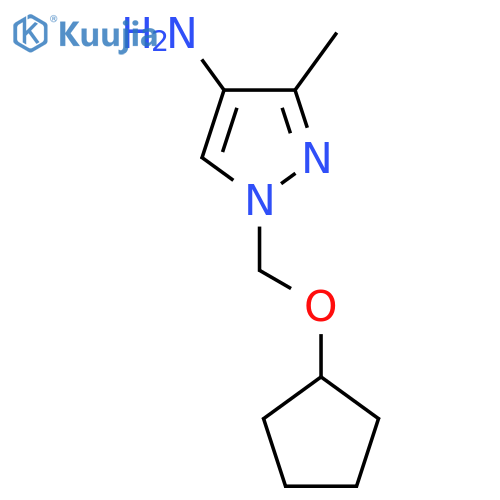 1-(cyclopentyloxy)methyl-3-methyl-1H-pyrazol-4-amine structure