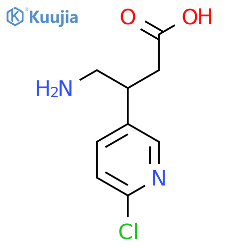 4-amino-3-(6-chloropyridin-3-yl)butanoic acid structure
