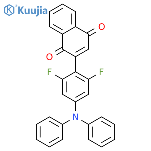 1,4-Naphthalenedione, 2-[4-(diphenylamino)-2,6-difluorophenyl]- structure